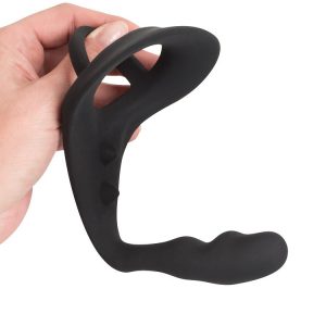 Black Velvets: Penisring mit Analplug
