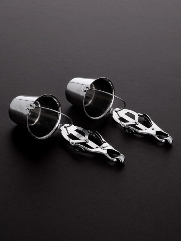 Triune Nipple Clamps with Buckets: Edelstahl-Nippelklemmen