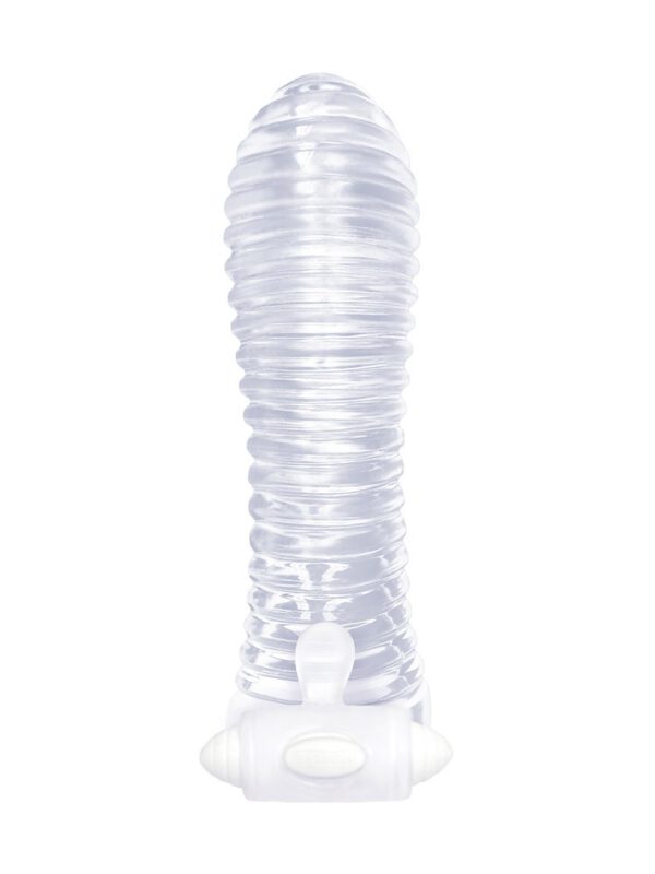 Vibrating Sextenders Ribbed: Vibro-Penishülle