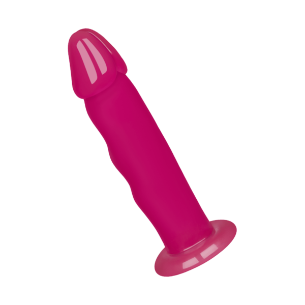 Gewellter Dildo mit Saugfuß, 18 cm