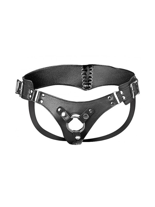 Strap U Bodice: Strap-On Harness mit Schnürung