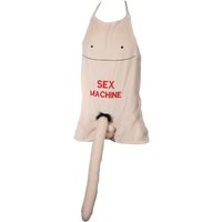 Schürze „Sex Machine“ mit 52 cm langem Plüsch-Penis