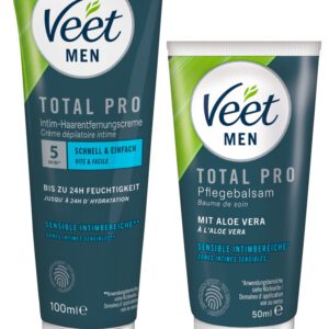 2-teiliges Enthaarungscreme-Set „Veet Men TOTAL PRO“