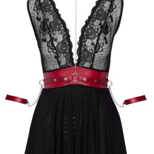 Babydoll mit Bondage-Gürtel und -Halsband