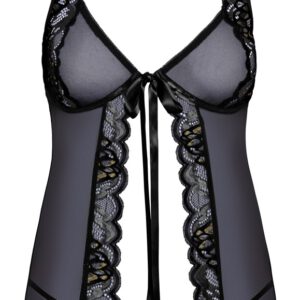 Babydoll plus String mit Effektspitze