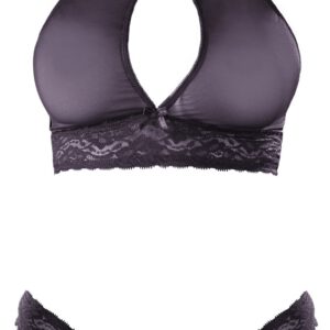 Bralette plus String ouvert