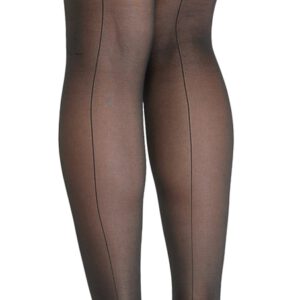 Halterlose Strümpfe mit Naht hinten und 8-cm-Spitzenabschluss, Oeko-Tex zertifiziert