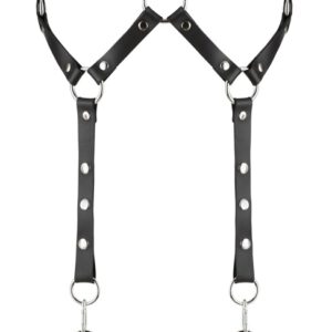 Harness aus Leder mit abnehmbaren Beinfesseln