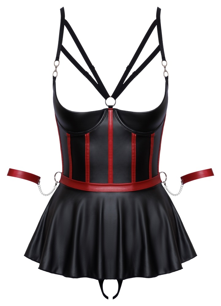 Hebe plus String ouvert, mit abnehmbaren Handfesseln