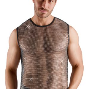 Netzshirt mit Glitzersteinen