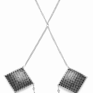 Nippelsticker „Square“ mit Hals- und 2 Verbindungsketten