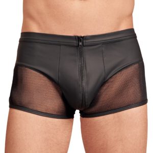 Pants im trendigen Mattlook mit Netz-Einsätzen