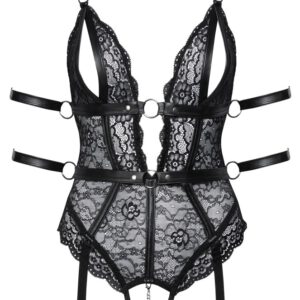 Spitzen-Body im Bondage-Style