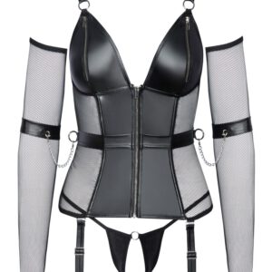 Strapshemd mit abnehmbaren Strapsen