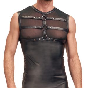 Top aus elastischem Powernet und trendigem Mattlook