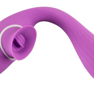 Vibrator „2 Function Bendable Vibe“ mit Leck-Zunge