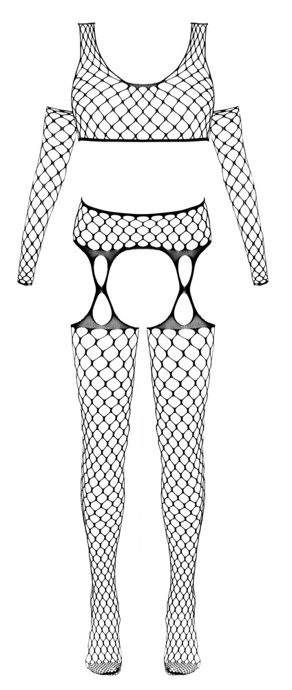 3-teiliges Dessous-Set aus Netz
