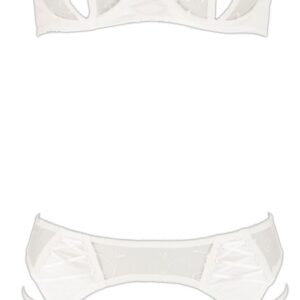 3-teiliges Strapsset, ouvert, mit Zierschnürungen