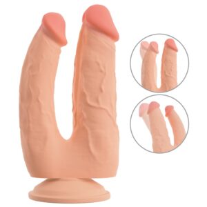 Doppeldildo mit Saugfuß
