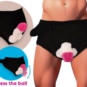 Gag-Slip mit beweglichem Plüsch-Penis