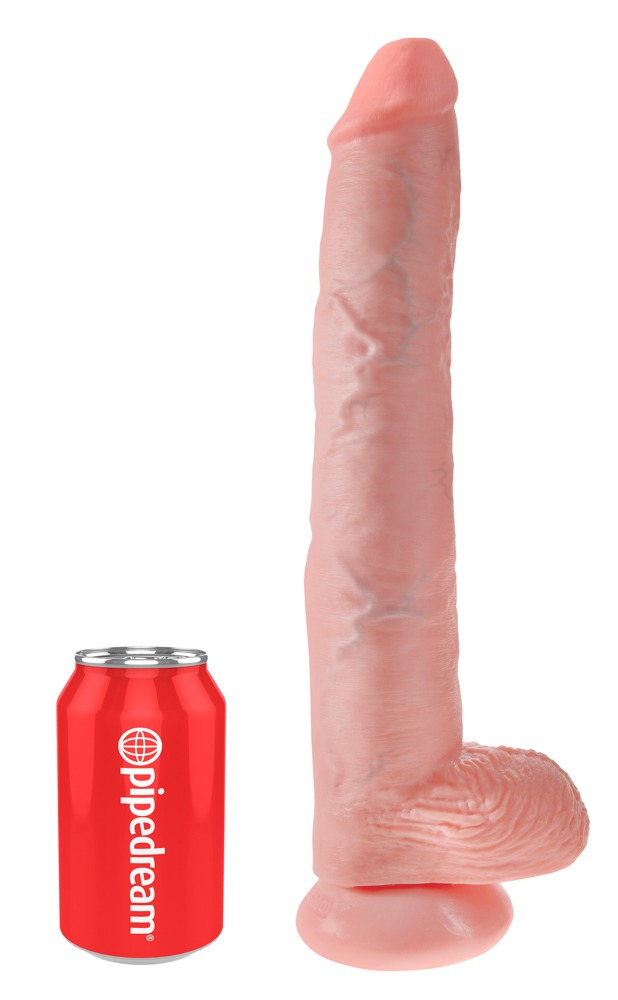 Naturdildo „14" Cock with Balls" mit Saugfuß