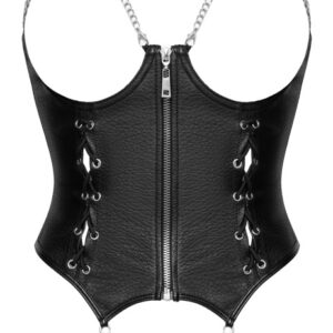 Ouvert-Body aus weichem Lederimitat