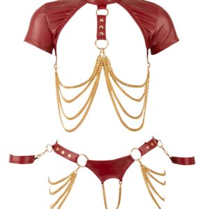 Ouvert-Set mit abnehmbaren Fesseln & Ketten