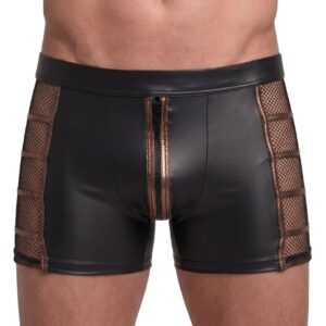 Pants im Wetlook mit Netz-Einsätzen