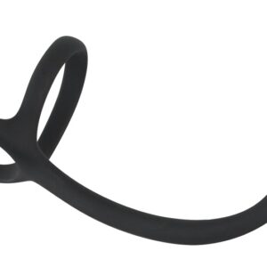 Penis- und Hodenring „Cock & ball ring with butt plug“ mit Analplug