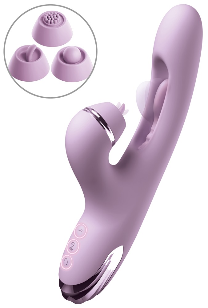Rabbitvibrator „G-Touch Pulse Pro“ inklusive 3 Klitoris-Aufsätze