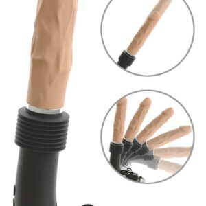 Stoßvibrator „RC Fucking Machine Flesh“ mit abnehmbarem Saugfuß