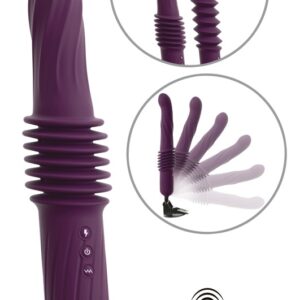 Stoßvibrator „RC Warming Fucking Machine“ mit abnehmbarem Saugfuß