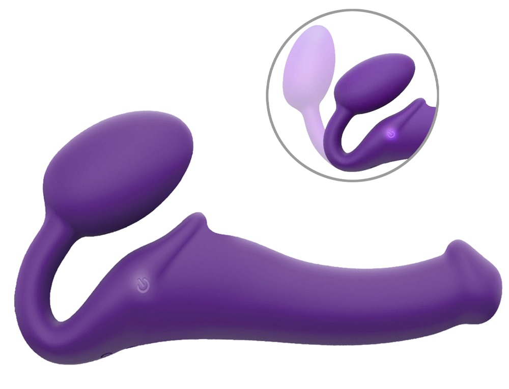 Strapless Strap-on „Vibrating Bendable“ mit 3 Motoren