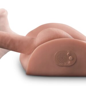 Torso-Masturbator „Dirty Talk Interactive Fuck him silly“ mit biegbarem Penis